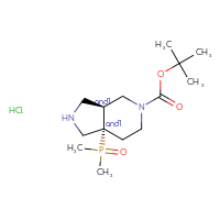 Chemical structure of rac-tert-butyl (3aR,7aR)-7a-(dimethylphosphoryl)-octahydro-1H-pyrrolo[3,4-c]pyridine-5-carboxylate hydrochloride - CSSB20620684126