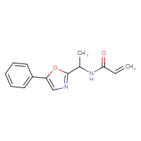 Chemical structure of N-[1-(5-phenyl-1,3-oxazol-2-yl)ethyl]prop-2-enamide - CSSB00133042036