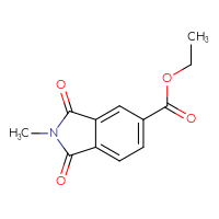 Chemical structure of ethyl 2-methyl-1,3-dioxo-2,3-dihydro-1H-isoindole-5-carboxylate - CSSB00103387612