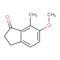 Chemical structure of 6-methoxy-7-methyl-2,3-dihydro-1H-inden-1-one - CSSB00010284473