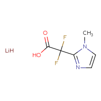 Chemical structure of 2,2-difluoro-2-(1-methyl-1H-imidazol-2-yl)acetic acid lithium hydride - CSSB21193466486