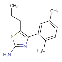 Chemical structure of 4-(2,5-dimethylphenyl)-5-propyl-1,3-thiazol-2-amine - CSSB00015186780