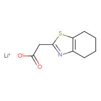 Chemical structure of lithium(1+) 2-(4,5,6,7-tetrahydro-1,3-benzothiazol-2-yl)acetate - CSSB02495364757