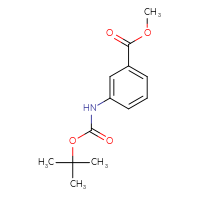 Chemical structure of methyl 3-{[(tert-butoxy)carbonyl]amino}benzoate - CSSB00000204422