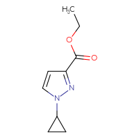 Chemical structure of ethyl 1-cyclopropyl-1H-pyrazole-3-carboxylate - CSSB00045648892