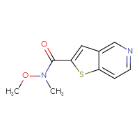Chemical structure of N-methoxy-N-methylthieno[3,2-c]pyridine-2-carboxamide - CSSB00011094424