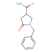 Chemical structure of 1-benzyl-5-oxopyrrolidine-3-carboxamide - CSSB00000003346