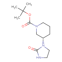Chemical structure of tert-butyl (3S)-3-(2-oxoimidazolidin-1-yl)piperidine-1-carboxylate - CSSB21176551915