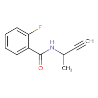 Chemical structure of N-(but-3-yn-2-yl)-2-fluorobenzamide - CSSB00013654708