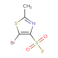 Chemical structure of 5-bromo-2-methyl-1,3-thiazole-4-sulfonyl fluoride - CSSB20621631062