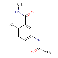 Chemical structure of 5-acetamido-N,2-dimethylbenzamide - CSSB01991613659