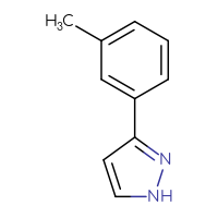 Chemical structure of 3-(3-methylphenyl)-1H-pyrazole - CSSB00015357805