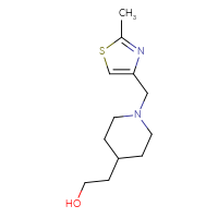 Chemical structure of 2-{1-[(2-methyl-1,3-thiazol-4-yl)methyl]piperidin-4-yl}ethan-1-ol - CSSB00020289106