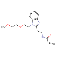 Chemical structure of N-(2-{1-[2-(2-methoxyethoxy)ethyl]-1H-1,3-benzodiazol-2-yl}ethyl)prop-2-enamide - CSSB21332071028