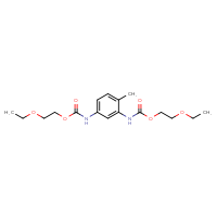Chemical structure of 2-ethoxyethyl N-(5-{[(2-ethoxyethoxy)carbonyl]amino}-2-methylphenyl)carbamate - CSSB14823833344