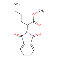 Chemical structure of methyl 2-(1,3-dioxo-2,3-dihydro-1H-isoindol-2-yl)hexanoate - CSSB02358330276
