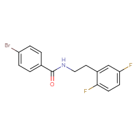 Chemical structure of 4-bromo-N-[2-(2,5-difluorophenyl)ethyl]benzamide - CSSB02042529506