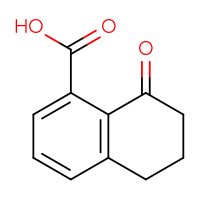 Chemical structure of 8-oxo-5,6,7,8-tetrahydronaphthalene-1-carboxylic acid - CSSB00000109789