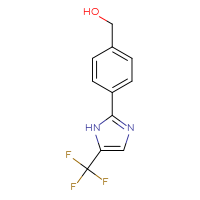 Chemical structure of {4-[5-(trifluoromethyl)-1H-imidazol-2-yl]phenyl}methanol - CSSB02309340279