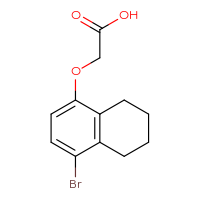 Chemical structure of 2-[(4-bromo-5,6,7,8-tetrahydronaphthalen-1-yl)oxy]acetic acid - CSSB20101391834