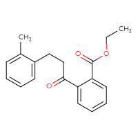 Chemical structure of ethyl 2-[3-(2-methylphenyl)propanoyl]benzoate - CSSB00020570748
