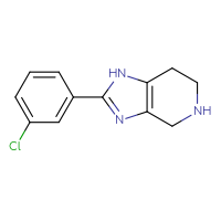 Chemical structure of 2-(3-chlorophenyl)-1H,4H,5H,6H,7H-imidazo[4,5-c]pyridine - CSSB00010231846