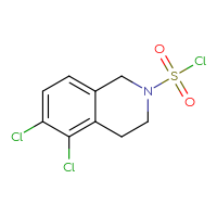 Chemical structure of 5,6-dichloro-1,2,3,4-tetrahydroisoquinoline-2-sulfonyl chloride - CSSB14959848025