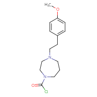 Chemical structure of 4-[2-(4-methoxyphenyl)ethyl]-1,4-diazepane-1-carbonyl chloride - CSSB21224774560