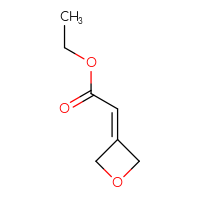 Chemical structure of ethyl 2-(oxetan-3-ylidene)acetate - CSSB00000117982