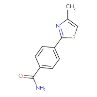 Chemical structure of 4-(4-methyl-1,3-thiazol-2-yl)benzamide - CSSB00081331850