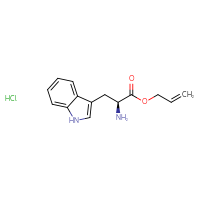 Chemical structure of prop-2-en-1-yl (2S)-2-amino-3-(1H-indol-3-yl)propanoate hydrochloride - CSSB00134614614