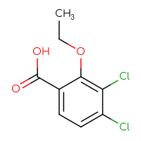 Chemical structure of 3,4-dichloro-2-ethoxybenzoic acid - CSSB00135265454