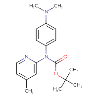 Chemical structure of tert-butyl N-[4-(dimethylamino)phenyl]-N-(4-methylpyridin-2-yl)carbamate - CSSB00020651716