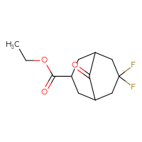 Chemical structure of ethyl 7,7-difluoro-9-oxobicyclo[3.3.1]nonane-3-carboxylate - CSSB15043531947