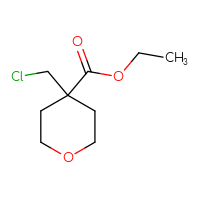 Chemical structure of ethyl 4-(chloromethyl)oxane-4-carboxylate - CSSB00010404109