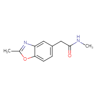 Chemical structure of N-methyl-2-(2-methyl-1,3-benzoxazol-5-yl)acetamide - CSSB05653240367