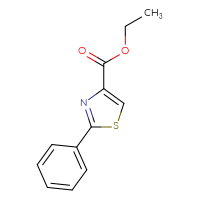 Chemical structure of ethyl 2-phenyl-1,3-thiazole-4-carboxylate - CSSB00000169099
