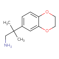 Chemical structure of 2-(2,3-dihydro-1,4-benzodioxin-6-yl)-2-methylpropan-1-amine - CSSB00000747530
