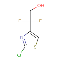 Chemical structure of 2-(2-chloro-1,3-thiazol-4-yl)-2,2-difluoroethan-1-ol - CSSB03551985179