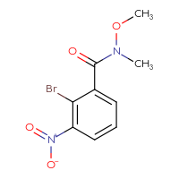 Chemical structure of 2-bromo-N-methoxy-N-methyl-3-nitrobenzamide - CSSB00006583188