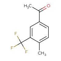 Chemical structure of 1-[4-methyl-3-(trifluoromethyl)phenyl]ethan-1-one - CSSB00000062298