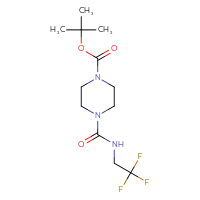 Chemical structure of tert-butyl 4-[(2,2,2-trifluoroethyl)carbamoyl]piperazine-1-carboxylate - CSSB00712494896