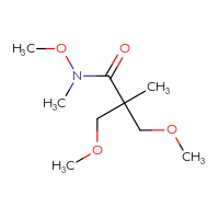 Chemical structure of N,3-dimethoxy-2-(methoxymethyl)-N,2-dimethylpropanamide - CSSB06431980606