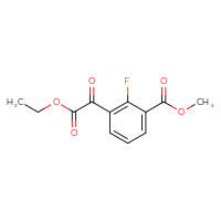 Chemical structure of methyl 3-(2-ethoxy-2-oxoacetyl)-2-fluorobenzoate - CSSB21284863593