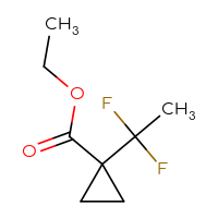 Chemical structure of ethyl 1-(1,1-difluoroethyl)cyclopropane-1-carboxylate - CSSB00019668530