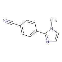 Chemical structure of 4-(1-methyl-1H-imidazol-2-yl)benzonitrile - CSSB00010944459