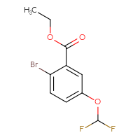 Chemical structure of ethyl 2-bromo-5-(difluoromethoxy)benzoate - CSSB00135326531