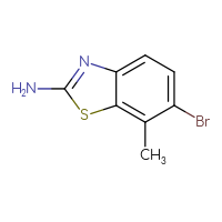 Chemical structure of 6-bromo-7-methyl-1,3-benzothiazol-2-amine - CSSB00010180549