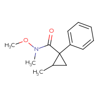 Chemical structure of N-methoxy-N,2-dimethyl-1-phenylcyclopropane-1-carboxamide - CSSB15027631069