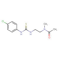 Chemical structure of N-(2-{[(4-chlorophenyl)carbamothioyl]amino}ethyl)-N-methylacetamide - CSSB21432453130